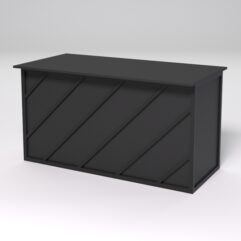 Стол рабочий офисный С-03А СТРОНГ в стиле ЛОФТ декор №2, Черный