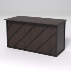 Стол рабочий офисный С-03А СТРОНГ в стиле ЛОФТ декор №2, Дуб Венге