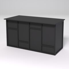 Стол рабочий офисный С-03А СТРОНГ в стиле ЛОФТ декор №3, Черный