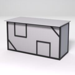 Стол рабочий офисный С-03А СТРОНГ в стиле ЛОФТ декор №4, Серый