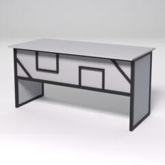 Стол рабочий офисный С-04 СТРОНГ в стиле ЛОФТ декор №4, Серый