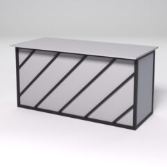 Стол рабочий офисный С-04А СТРОНГ в стиле ЛОФТ декор №2, Серый