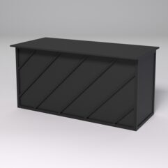 Стол рабочий офисный С-04А СТРОНГ в стиле ЛОФТ декор №2, Черный