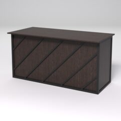 Стол рабочий офисный С-04А СТРОНГ в стиле ЛОФТ декор №2, Дуб Венге