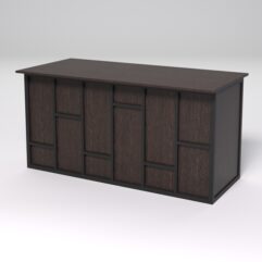 Стол рабочий офисный С-04А СТРОНГ в стиле ЛОФТ декор №3, Дуб Венге