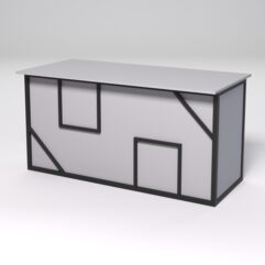 Стол рабочий офисный С-04А СТРОНГ в стиле ЛОФТ декор №4, Серый