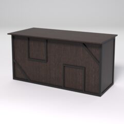 Стол рабочий офисный С-04А СТРОНГ в стиле ЛОФТ декор №4, Дуб Венге