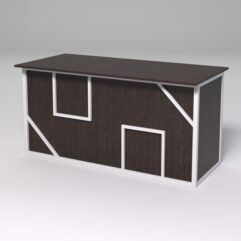 Стол рабочий офисный С-04А СТРОНГ в стиле ЛОФТ декор №4, Дуб Венге + металлический каркас  Белый