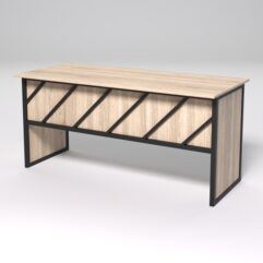 Стол рабочий офисный С-05 СТРОНГ в стиле ЛОФТ декор №2, Дуб Сонома