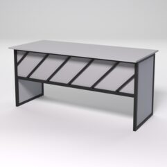 Стол рабочий офисный С-05 СТРОНГ в стиле ЛОФТ декор №2, Серый