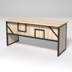 Стол рабочий офисный С-05 СТРОНГ в стиле ЛОФТ декор №4, Дуб Сонома
