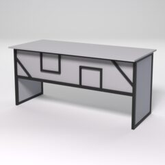 Стол рабочий офисный С-05 СТРОНГ в стиле ЛОФТ декор №4, Серый