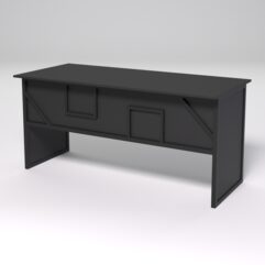 Стол рабочий офисный С-05 СТРОНГ в стиле ЛОФТ декор №4, Черный