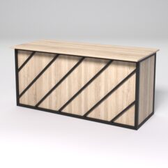 Стол рабочий офисный С-05А СТРОНГ в стиле ЛОФТ декор №2, Дуб Сонома