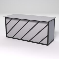 Стол рабочий офисный С-05А СТРОНГ в стиле ЛОФТ декор №2, Серый