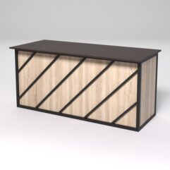 Стол рабочий офисный С-05А СТРОНГ в стиле ЛОФТ декор №2, Дуб Венге и Дуб Сонома