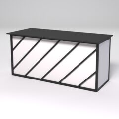 Стол рабочий офисный С-05А СТРОНГ в стиле ЛОФТ декор №2, Черный и Белый