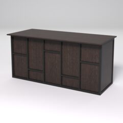 Стол рабочий офисный С-05А СТРОНГ в стиле ЛОФТ декор №3, Дуб Венге