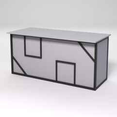 Стол рабочий офисный С-05А СТРОНГ в стиле ЛОФТ декор №4, Серый