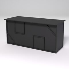 Стол рабочий офисный С-05А СТРОНГ в стиле ЛОФТ декор №4, Черный