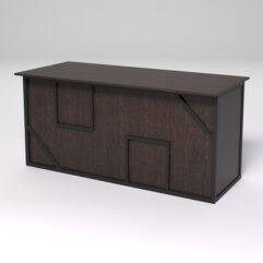 Стол рабочий офисный С-05А СТРОНГ в стиле ЛОФТ декор №4, Дуб Венге