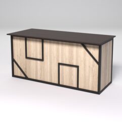 Стол рабочий офисный С-05А СТРОНГ в стиле ЛОФТ декор №4, Дуб Венге и Дуб Сонома