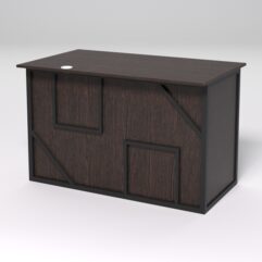 Стол однотумбовый офисный С-06А (правосторонний) СТРОНГ в стиле ЛОФТ декор №4, Дуб Венге