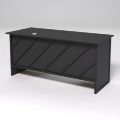 Стол двухтумбовый офисный С-07 СТРОНГ в стиле ЛОФТ декор №2, Черный