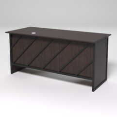 Стол двухтумбовый офисный С-07 СТРОНГ в стиле ЛОФТ декор №2, Дуб Венге