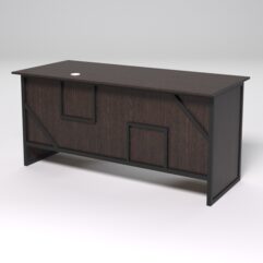 Стол двухтумбовый офисный С-07 СТРОНГ в стиле ЛОФТ декор №4, Дуб Венге