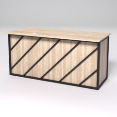 Стол двухтумбовый офисный С-07А СТРОНГ в стиле ЛОФТ декор №2, Дуб Сонома