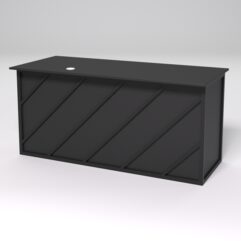 Стол двухтумбовый офисный С-07А СТРОНГ в стиле ЛОФТ декор №2, Черный