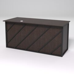 Стол двухтумбовый офисный С-07А СТРОНГ в стиле ЛОФТ декор №2, Дуб Венге