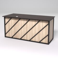 Стол двухтумбовый офисный С-07А СТРОНГ в стиле ЛОФТ декор №2, Дуб Венге и Дуб Сонома