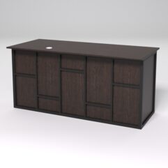 Стол двухтумбовый офисный С-07А СТРОНГ в стиле ЛОФТ декор №3, Дуб Венге