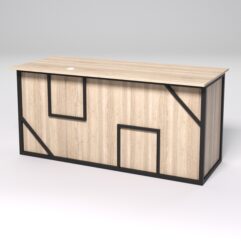 Стол двухтумбовый офисный С-07А СТРОНГ в стиле ЛОФТ декор №4, Дуб Сонома