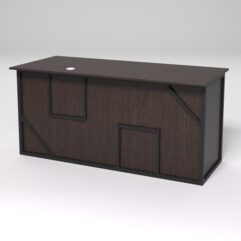 Стол двухтумбовый офисный С-07А СТРОНГ в стиле ЛОФТ декор №4, Дуб Венге