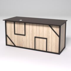 Стол двухтумбовый офисный С-07А СТРОНГ в стиле ЛОФТ декор №4, Дуб Венге и Дуб Сонома