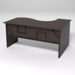 Стол эргономичный офисный СЭ-11 (левосторонний) СТРОНГ в стиле ЛОФТ декор №4, Дуб Венге