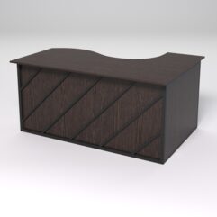 Стол эргономичный офисный СЭ-11А (левосторонний) СТРОНГ в стиле ЛОФТ декор №2, Дуб Венге