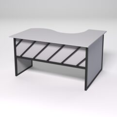 Стол эргономичный офисный СЭ-13 (левосторонний) СТРОНГ в стиле ЛОФТ декор №2, Серый