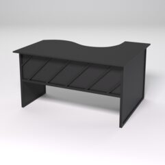 Стол эргономичный офисный СЭ-13 (левосторонний) СТРОНГ в стиле ЛОФТ декор №2, Черный