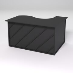 Стол эргономичный офисный СЭ-13А (левосторонний) СТРОНГ в стиле ЛОФТ декор №2, Черный