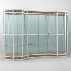 Витрина для кубков, наград, медалей и грамот ПОБЕДА №16В, Орех