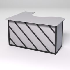 Стол эргономичный офисный СЭ-14А (правосторонний) СТРОНГ в стиле ЛОФТ декор №2, Серый