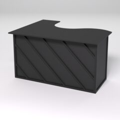 Стол эргономичный офисный СЭ-14А (правосторонний) СТРОНГ в стиле ЛОФТ декор №2, Черный