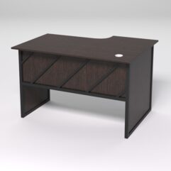 Стол эргономичный офисный СЭ-15 (левосторонний) СТРОНГ в стиле ЛОФТ декор №2, Дуб Венге