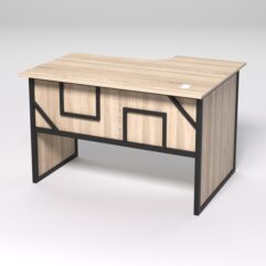 Стол эргономичный офисный СЭ-15 (левосторонний) СТРОНГ в стиле ЛОФТ декор №4, Дуб Сонома