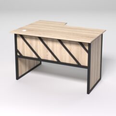 Стол эргономичный офисный СЭ-16 (правосторонний) СТРОНГ в стиле ЛОФТ декор №2, Дуб Сонома