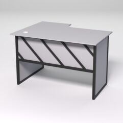 Стол эргономичный офисный СЭ-16 (правосторонний) СТРОНГ в стиле ЛОФТ декор №2, Серый